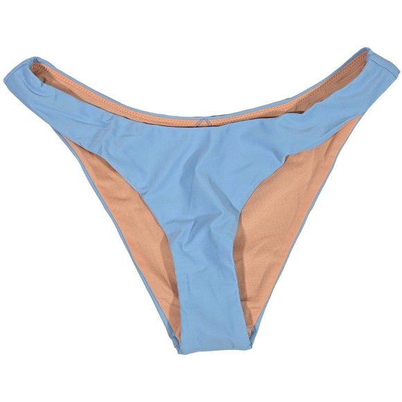 J. Crew Curved-waist cheeky bikini bottom Blue‎ Mist S NWT - Picture 1 of 9